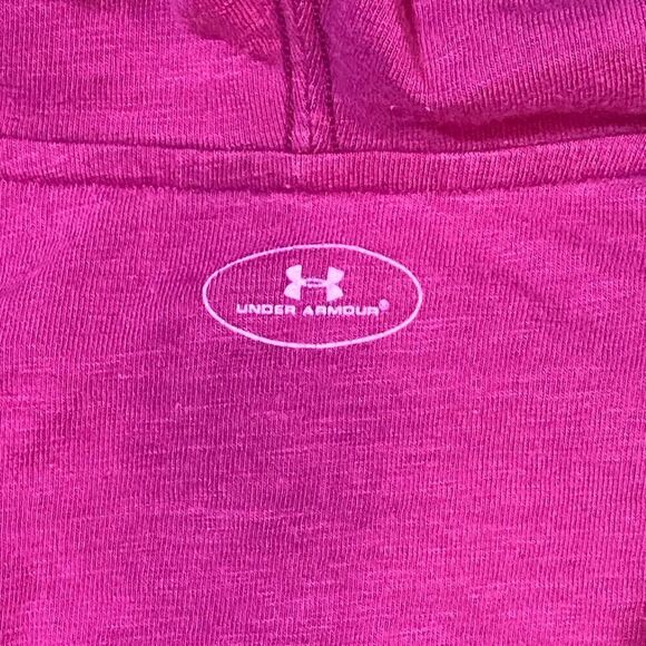 Under Armour Magenta "Charged Cotton" Semi-Fitted Heatgear V-Neck Hoodie Small - Picture 7 of 8